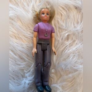 Fisher Price Loving Family blonde hair MOM Mother Doll Figure purple pink top